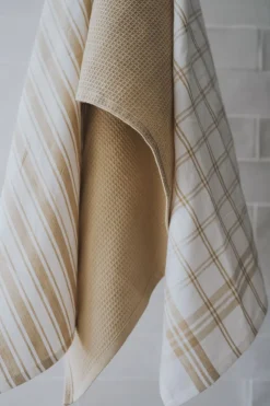 Kjøkkenhåndkle beige - 50x70 cm