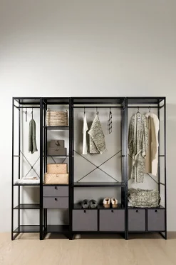 Klesstativ svart - 60x46,5x215 cm