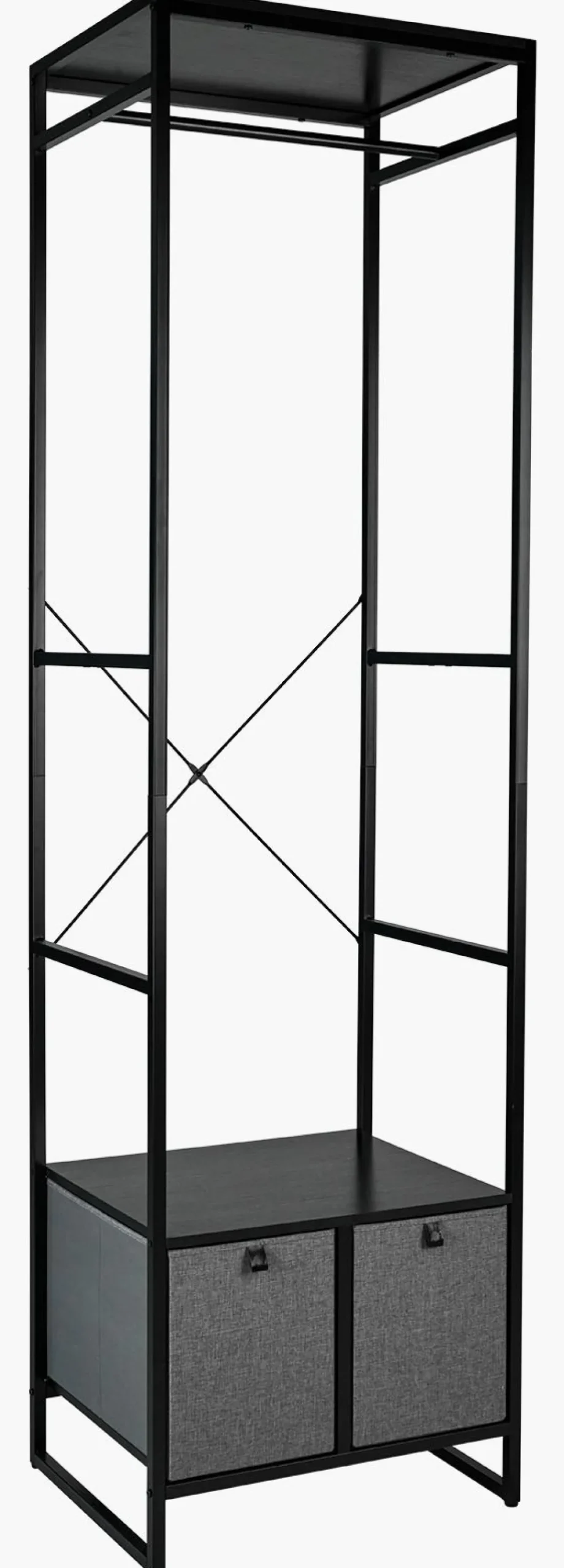 Klesstativ svart - 60x46,5x215 cm