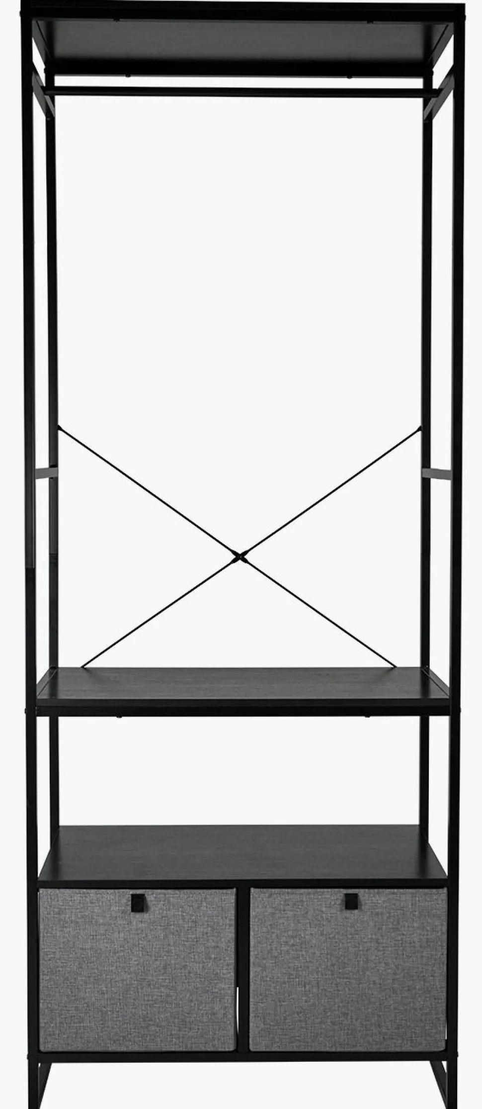 Klesstativ svart - 84x46,5x215 cm