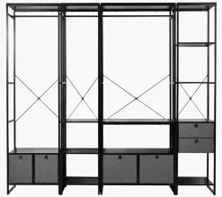 Klesstativ svart - 84x46,5x215 cm