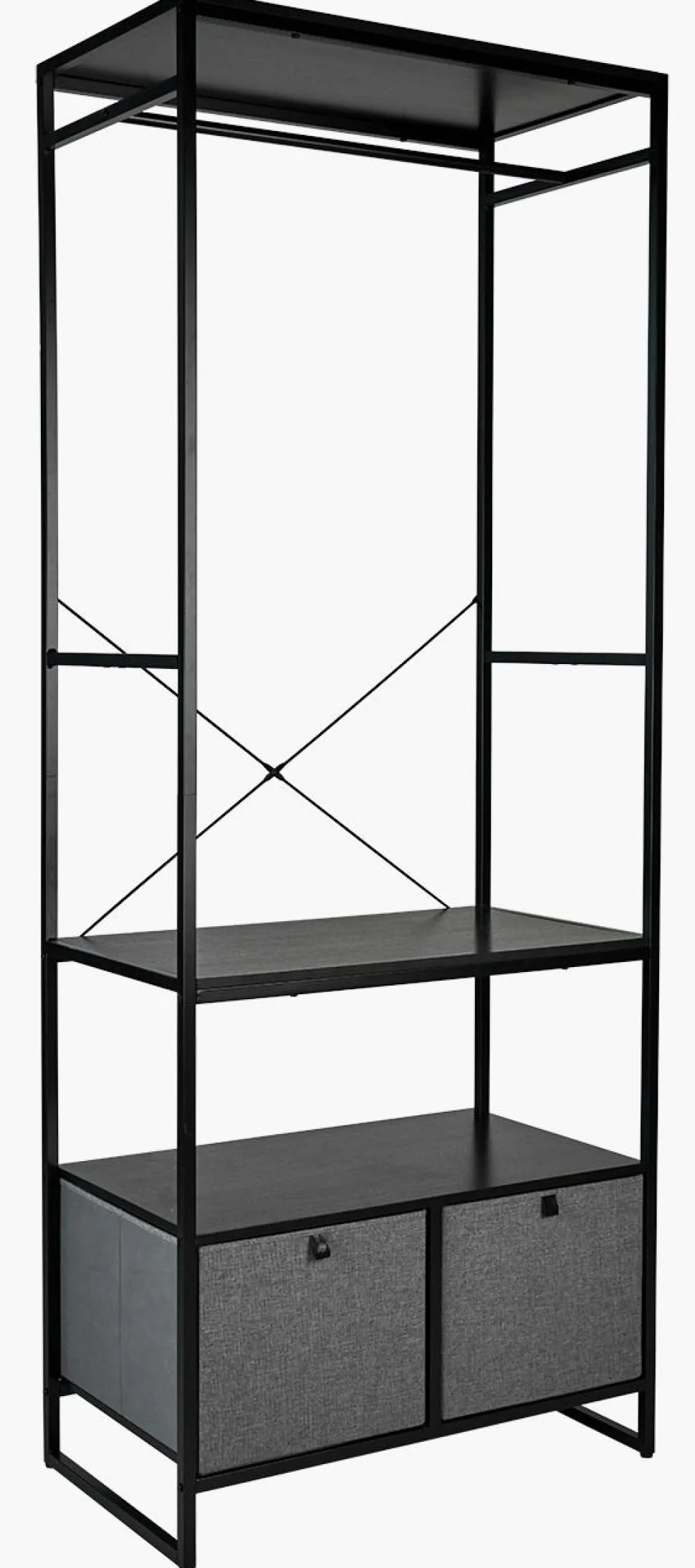 Klesstativ svart - 84x46,5x215 cm