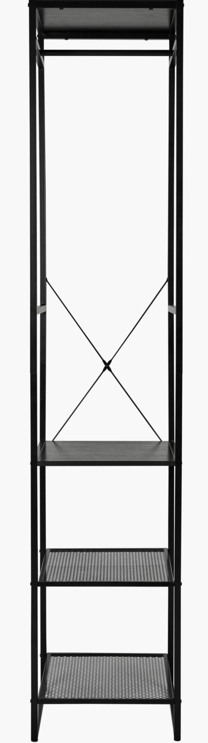 Klesstativ svart - 44x46,5x215 cm