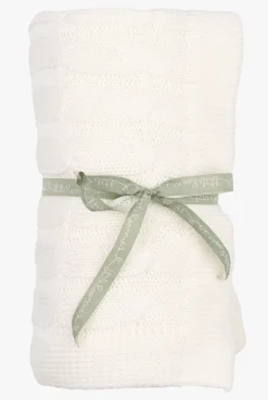 Knitted blanket offwhite - 80x100 cm