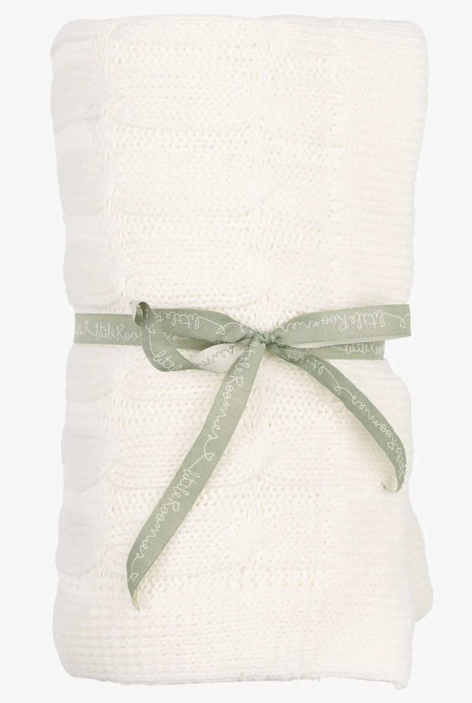 Knitted blanket offwhite - 80x100 cm