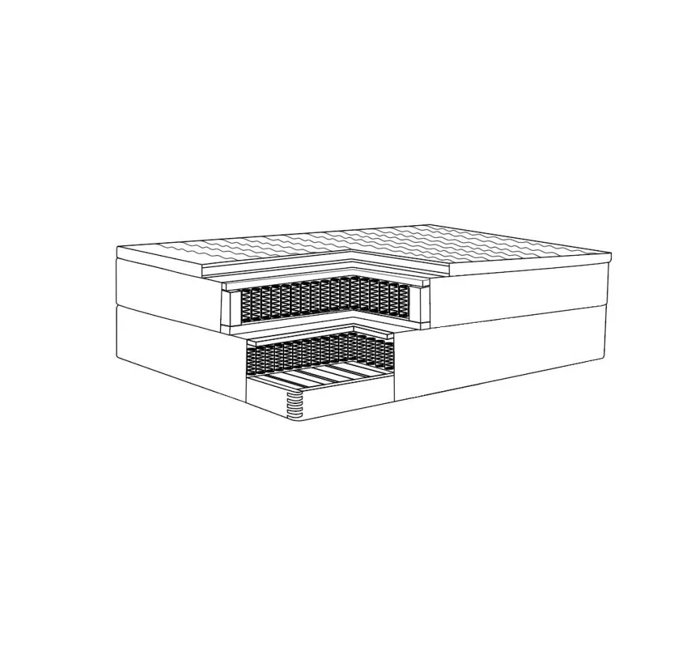 Kontinentalseng fast komfort natur - 150x200 cm