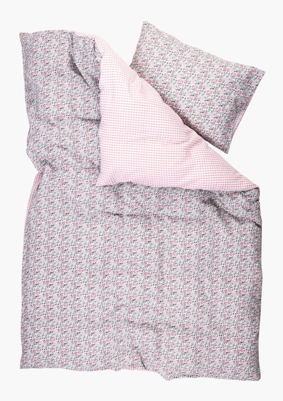 Krepp sengesett multi rosa - 140x200 cm