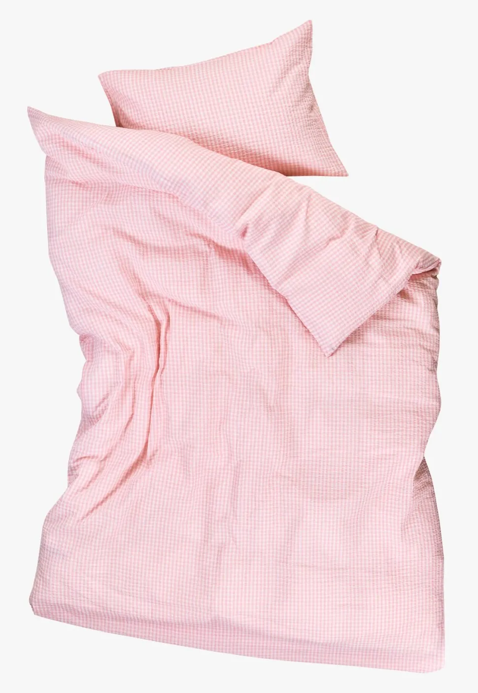 Krepp sengesett rosa - 140x200 cm