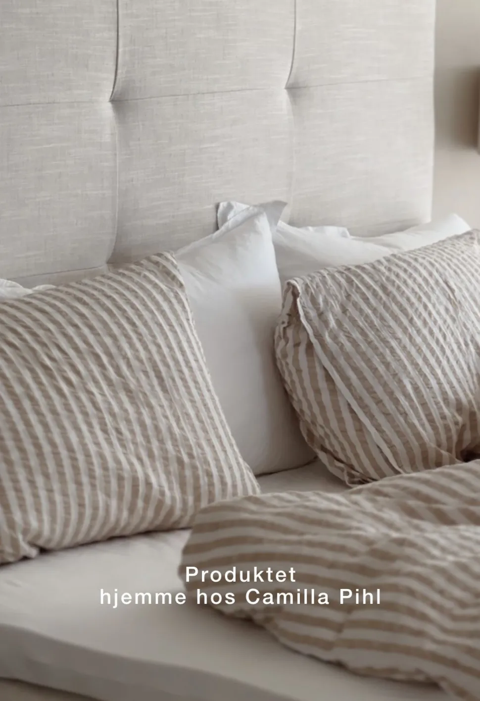 Krepp sengesett sand - 140x200 cm
