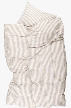 Krepp sengesett sand - 140x200 cm