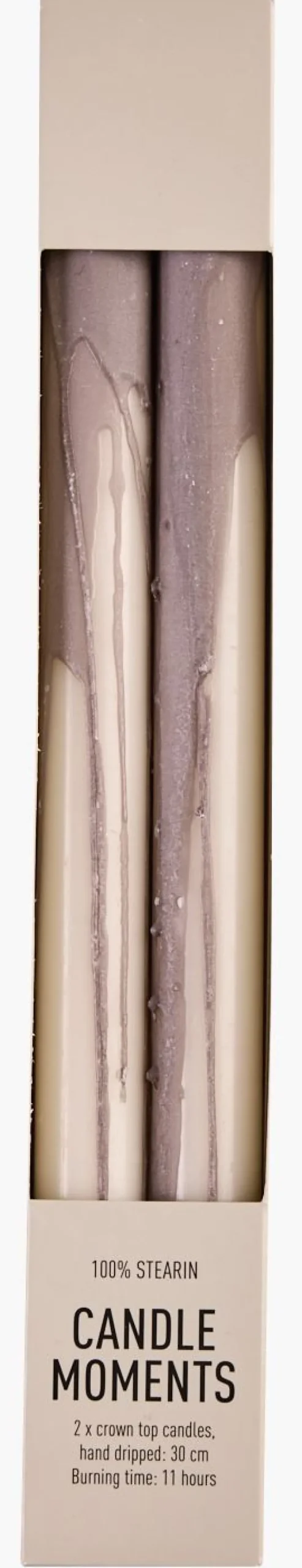 Kronelys beige - 30 cm