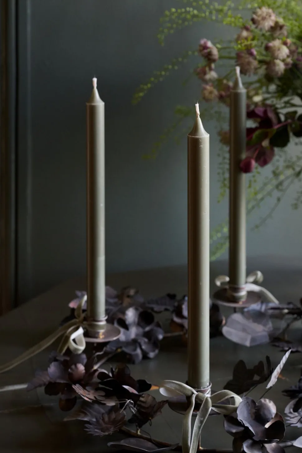 Kronelys grågrønn - 29 cm