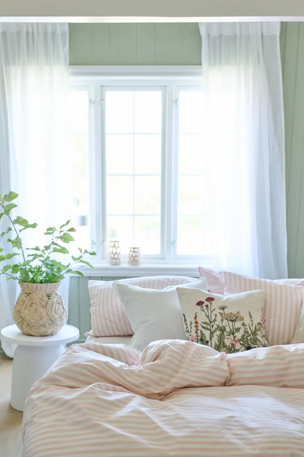 Kurv lys natur - 31x31x32 cm