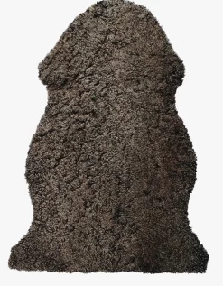 Lammeskinn mørk brun - 85 cm