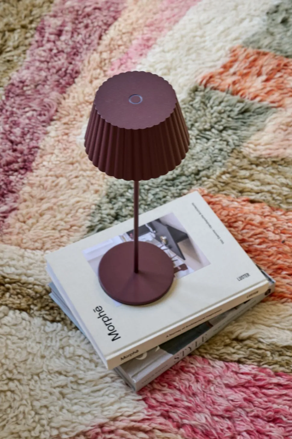 Led lampe burgunder - 37,5 cm ø13,5