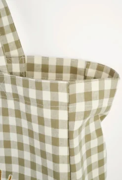 Liten tote bag olivengrønn - 33x43 cm