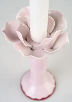 Lysestake rosa - 8x8x16 cm