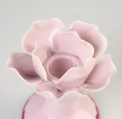 Lysestake rosa - 8x8x16 cm