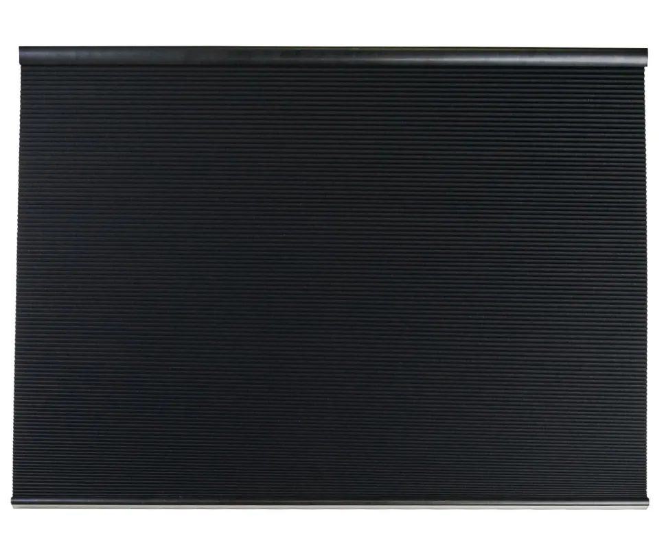 Lysfilt. dobbel plisségardin svart - 60x160 cm