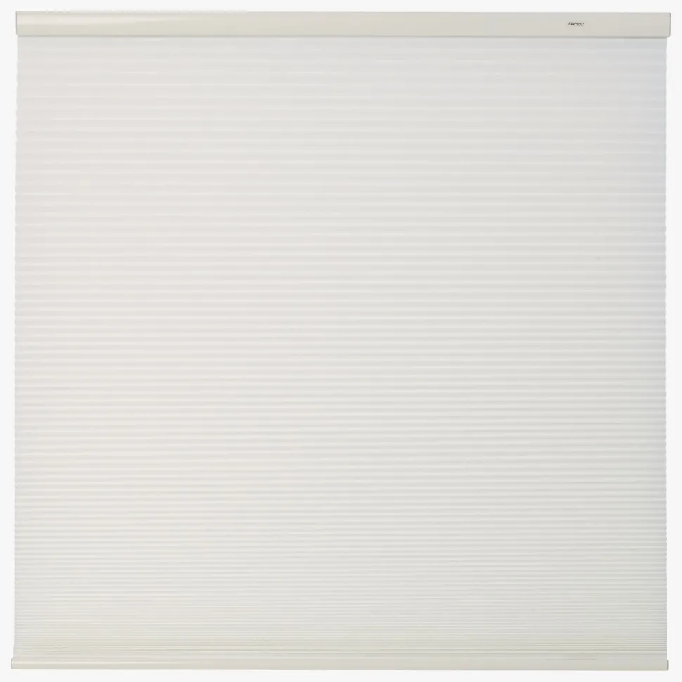 Lysfilt. dobbel plisségardin hvit - 60x160 cm