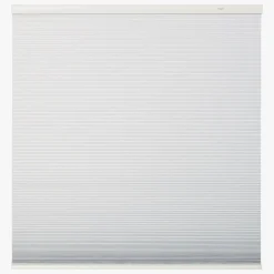 Lystett dobbel plisségardin hvit - 70x160 cm