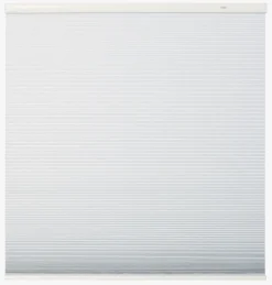 Lystett dobbel plisségardin hvit - 80x210 cm
