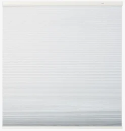 Lystett dobbel plisségardin hvit - 80x210 cm