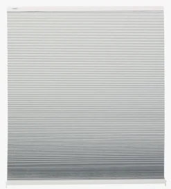 Lystett dobbel plisségardin hvit - 60x160 cm