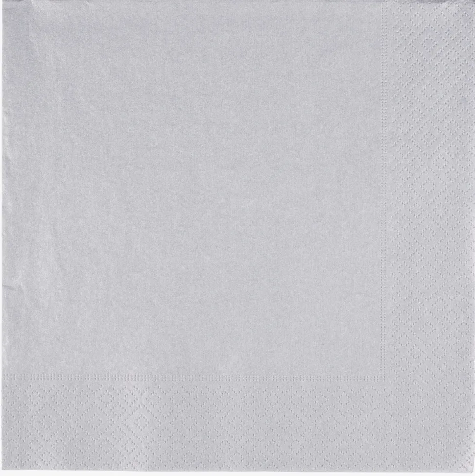 Middagsservietter sølv - 40x40 cm