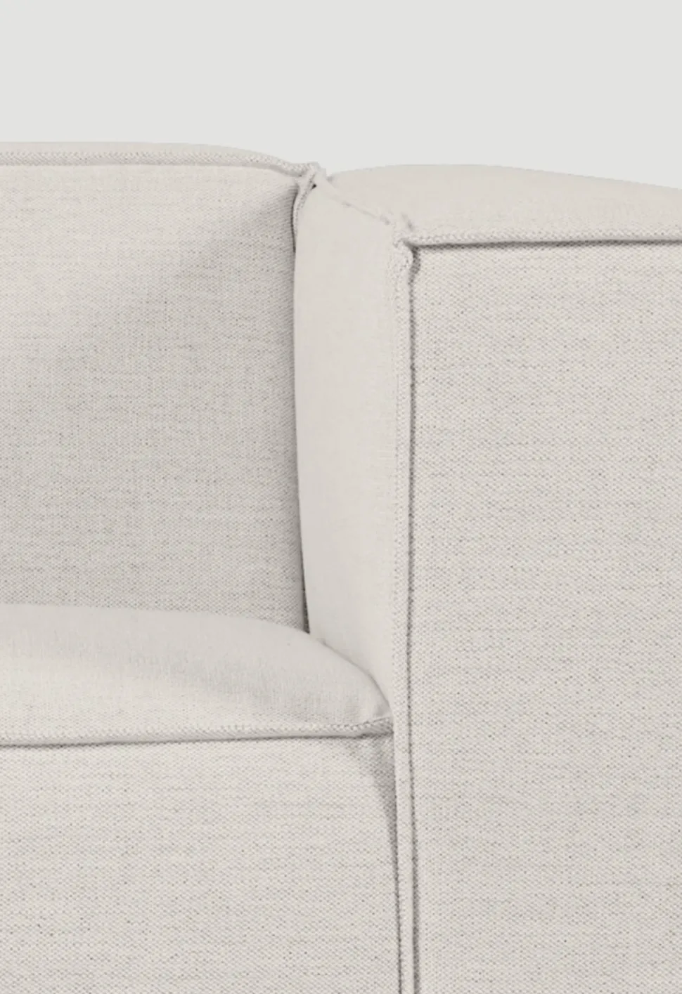 Modulsofa 2 deler m/armlene natur - 220x93x73 cm