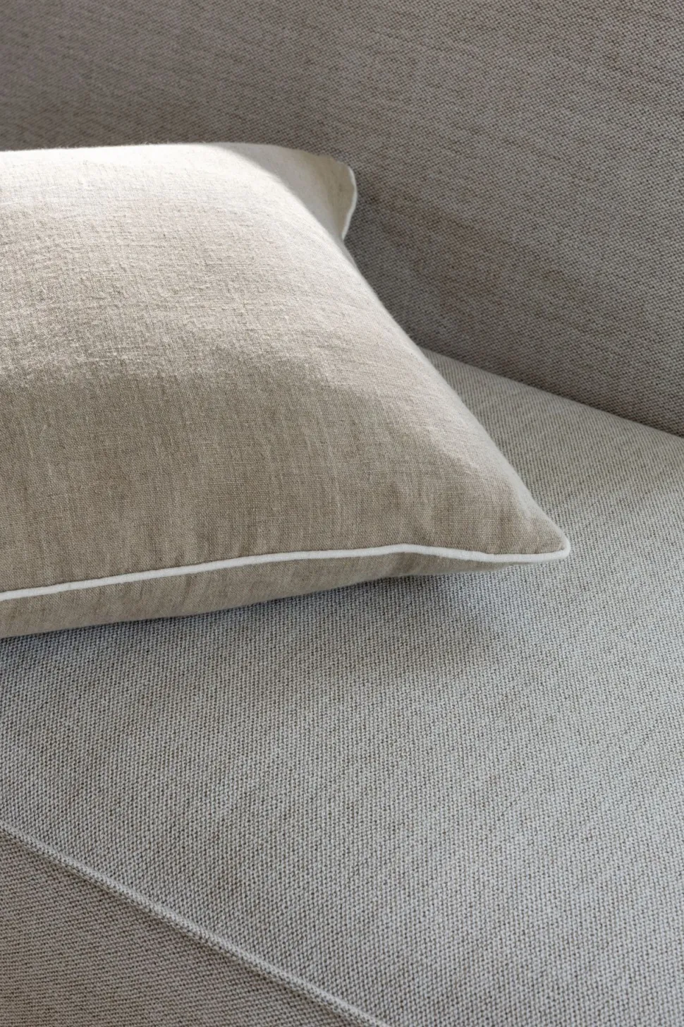 Modulsofa 2 deler m/armlene natur - 220x93x73 cm