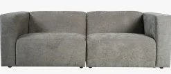 Modulsofa 2 deler m/armlene grå - 220x93x73 cm