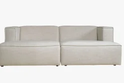 Modulsofa 2 deler m/sjeselong natur - 228x154x73 cm
