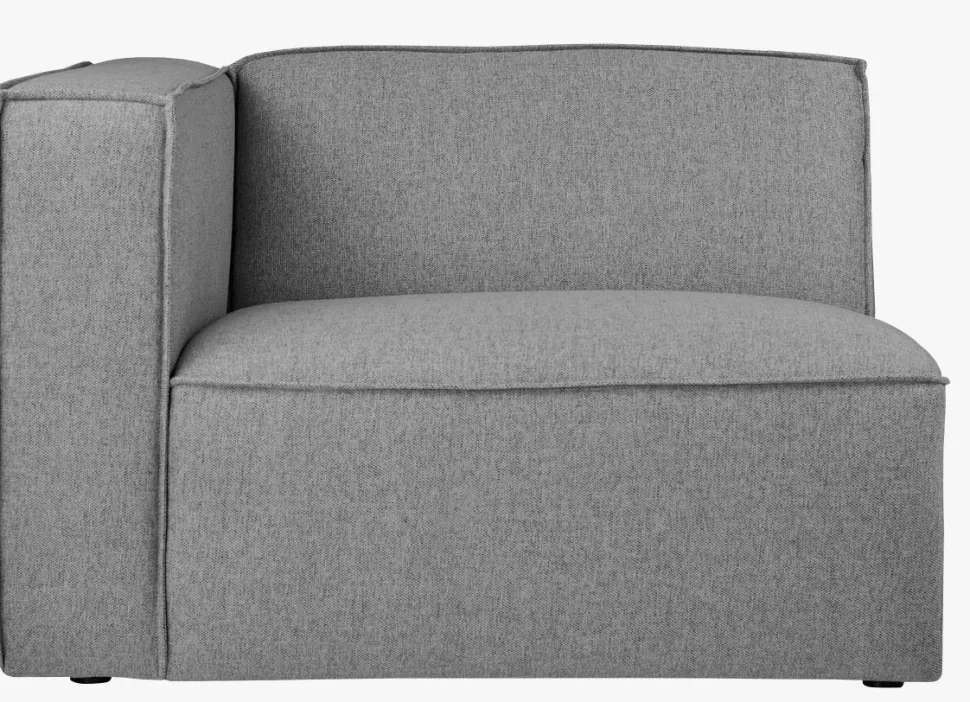Modulsofa 1,5 seter m/armlene venstre grå - 110x93x73 cm