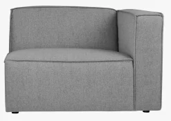 Modulsofa 1,5 seter m/armlene høyre grå - 110x93x73 cm