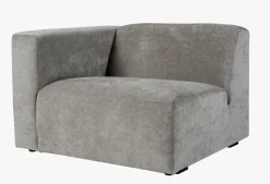 Modulsofa 1,5 seter m/armlene venstre grå - 110x93x73 cm