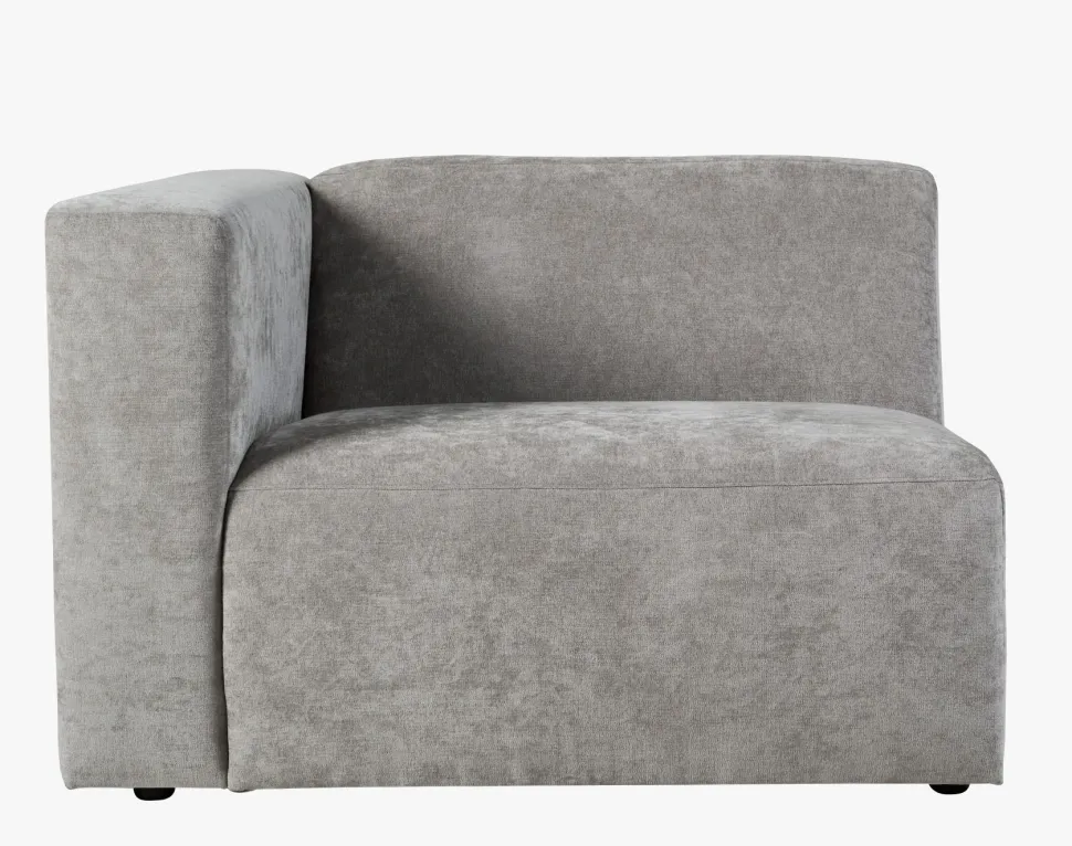 Modulsofa 1,5 seter m/armlene venstre grå - 110x93x73 cm