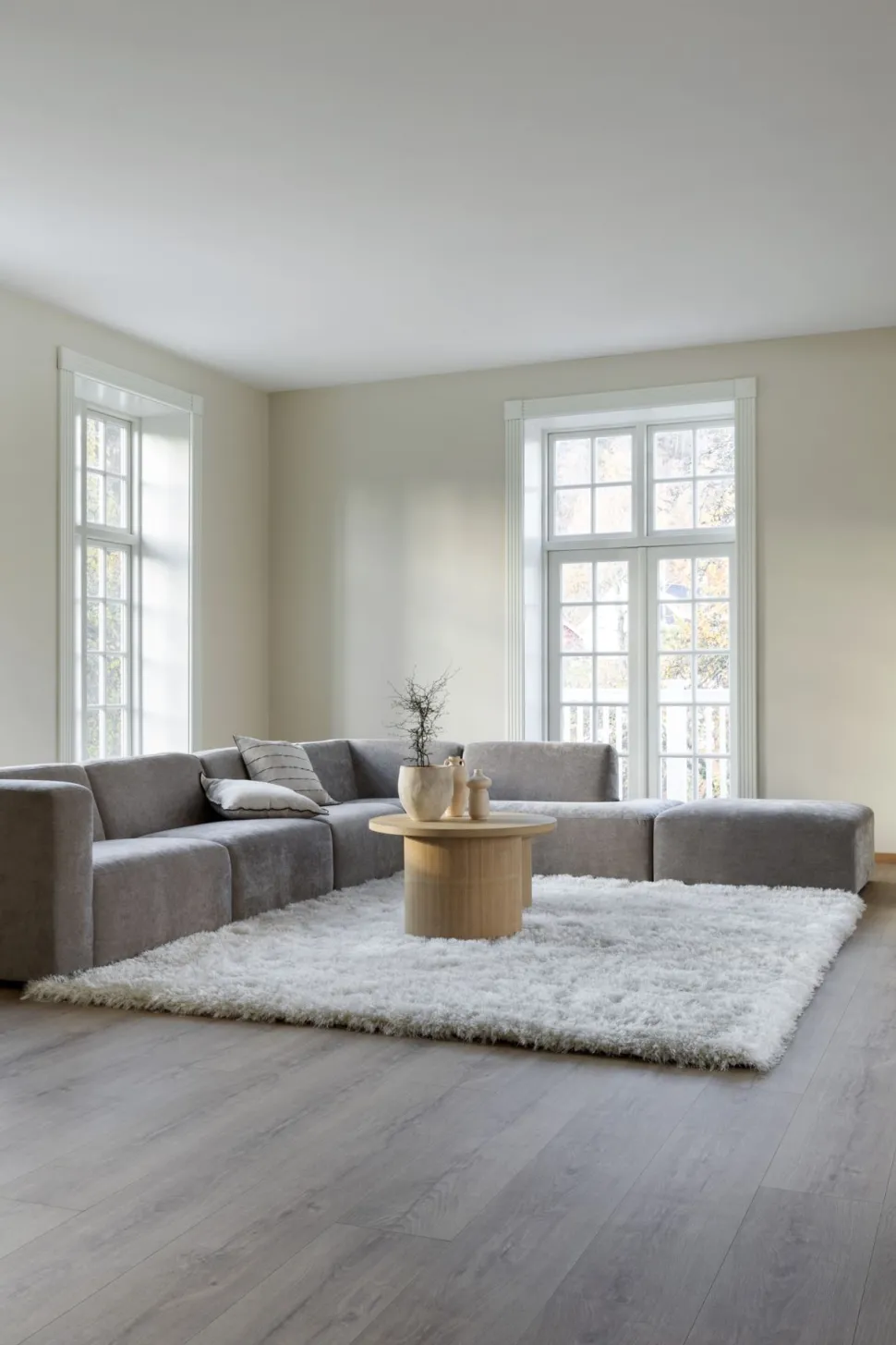 Modulsofa 1,5 seter m/armlene venstre grå - 110x93x73 cm