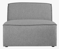 Modulsofa 1,5 seter uten armlener grå - 90x93x73 cm