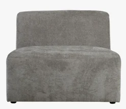Modulsofa 1,5 seter uten armlene grå - 90x93x73 cm