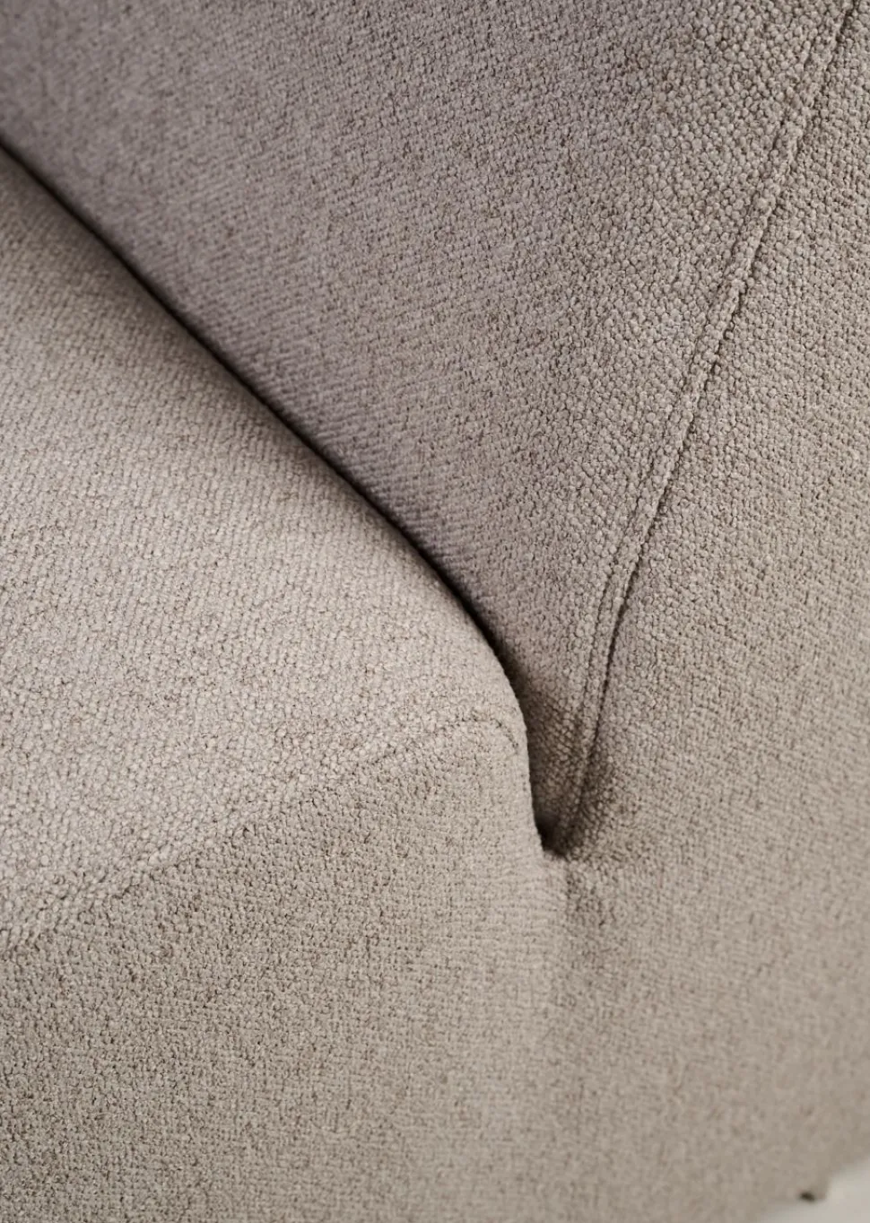 Modulsofa 1,5 seter uten armlene beige - 90x93x73 cm