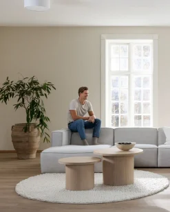 Modulsofa hjørne natur - 90x93x73 cm