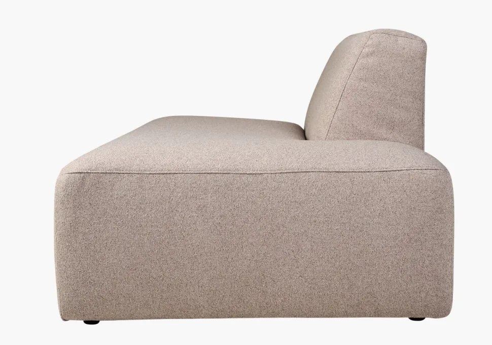 Modulsofa åpen ende høyre beige - 134x93x73 cm