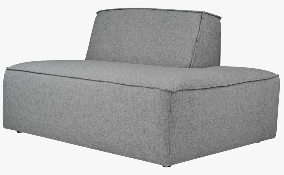 Modulsofa åpen ende høyre grå - 134x93x73 cm