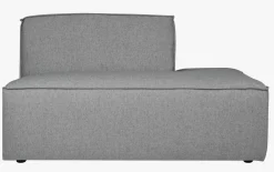 Modulsofa åpen ende høyre grå - 134x93x73 cm