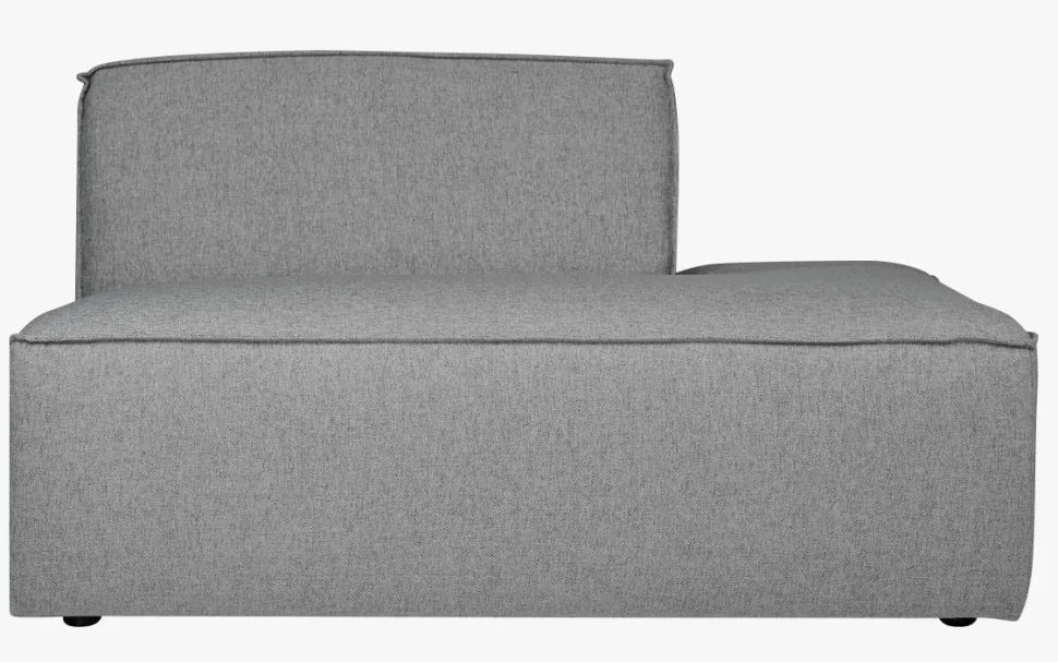 Modulsofa åpen ende høyre grå - 134x93x73 cm