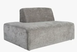 Modulsofa åpen ende venstre grå - 134x93x73 cm
