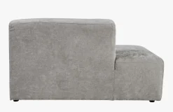 Modulsofa åpen ende venstre grå - 134x93x73 cm