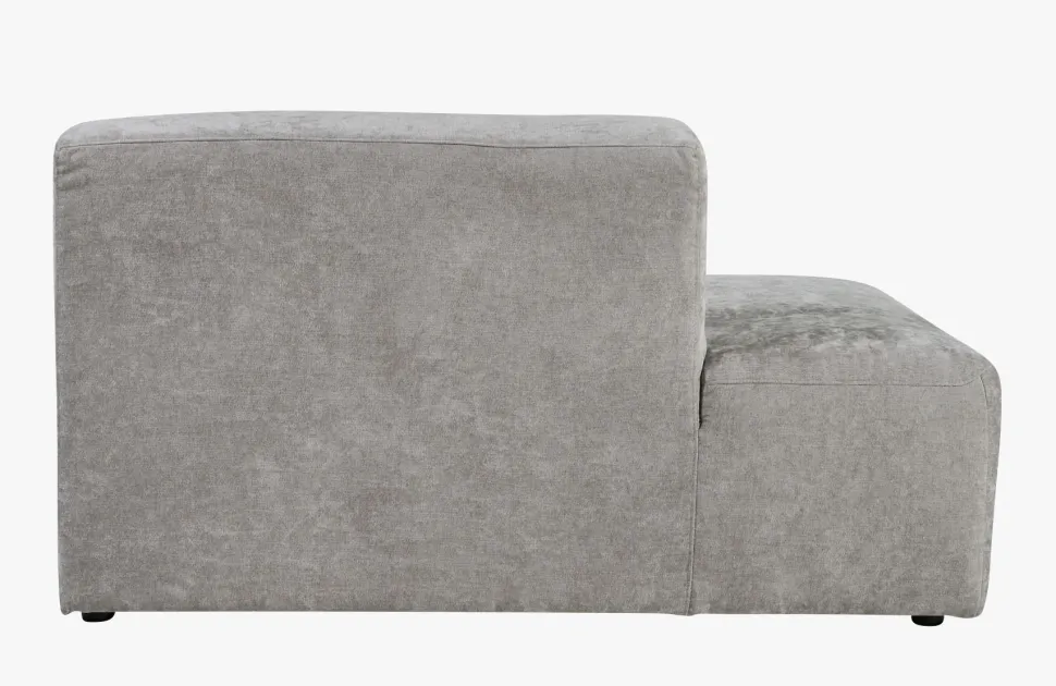 Modulsofa åpen ende venstre grå - 134x93x73 cm