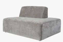 Modulsofa åpen ende venstre grå - 134x93x73 cm